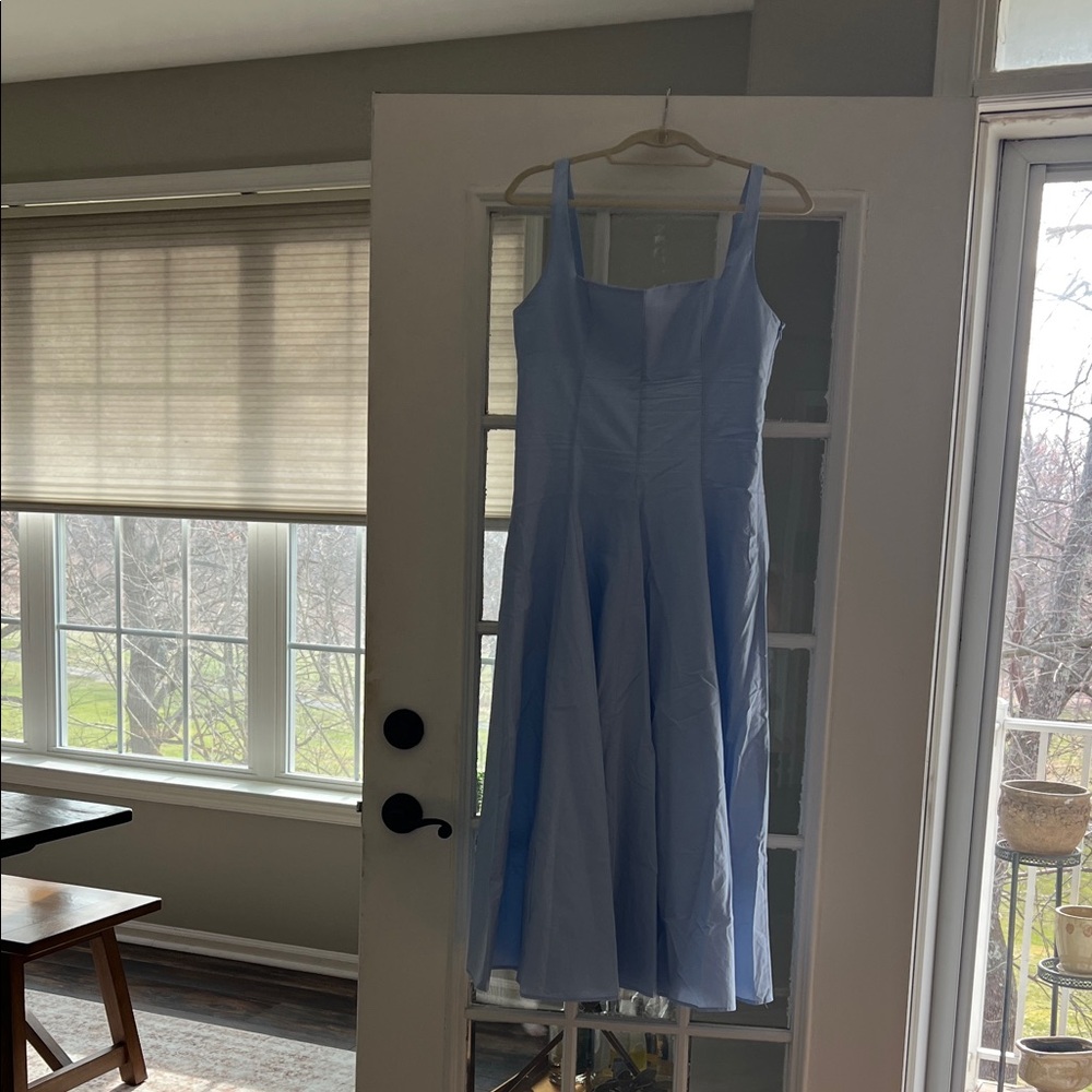 Zara Light Blue Midi Dress